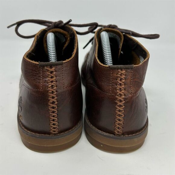 Timberland Men's Brown Leather Ortholite Chukka Boots Size 9.5 Lace Up Casual - Picture 8 of 13
